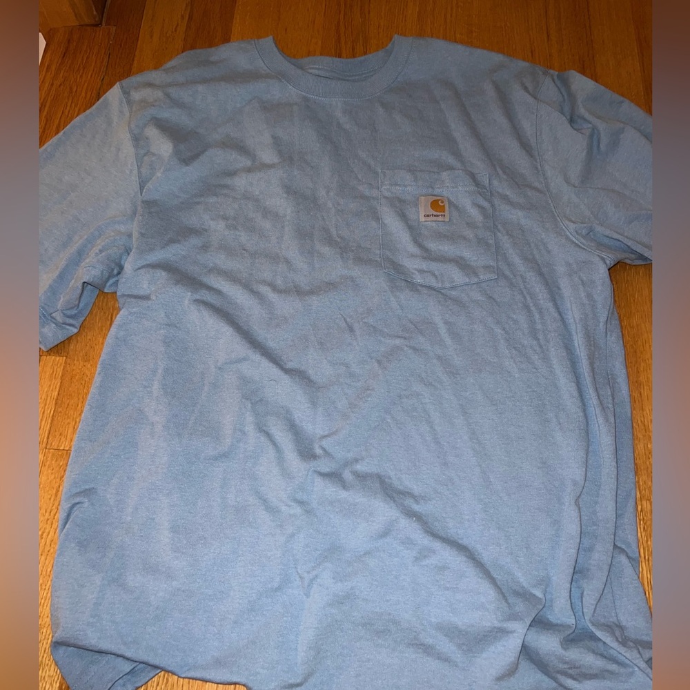 MENS CARHARTT LIGHT BLUE SHORT SLEEVE